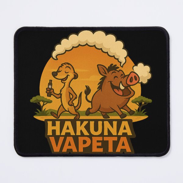 Item preview, Hakuna Vapeta – Funny Meerkat and Warthog Vaping Safari Design designed and sold by House of Taste Vape Designs.