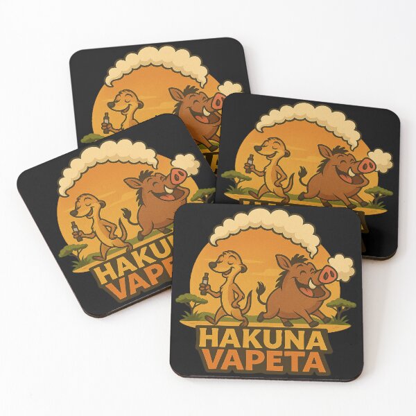 Item preview, Hakuna Vapeta – Funny Meerkat and Warthog Vaping Safari Design designed and sold by House of Taste Designs.