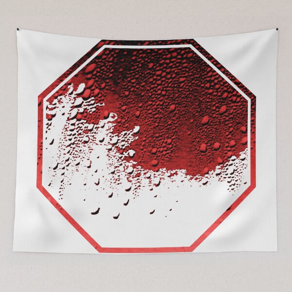 Item preview, Art for Advocacy: Red Stop Sign Blood Abstract  designed and sold by Dianne Mead.
