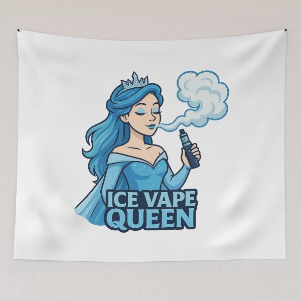 Item preview, Ice Vape Queen – Funny Frosty Vaping Princess Design designed and sold by House of Taste Vape Designs.