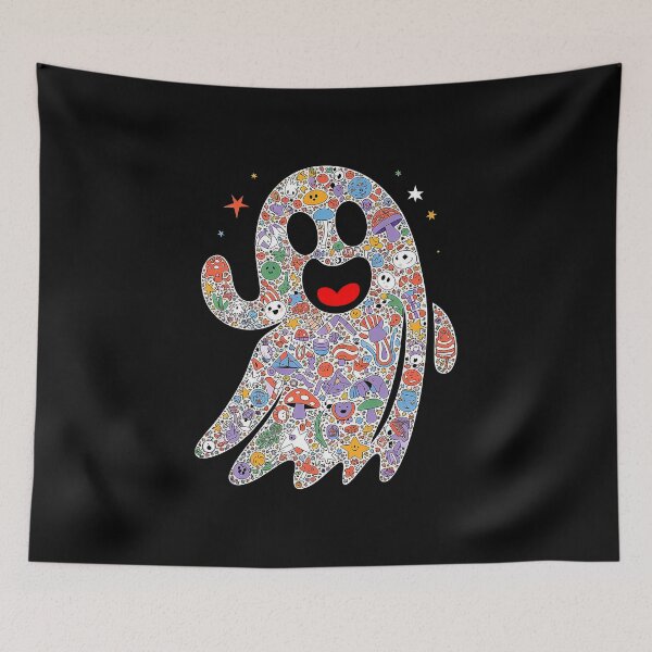 Item preview, Colorful Doodle Ghost – Cute Halloween Design designed and sold by denisritter.