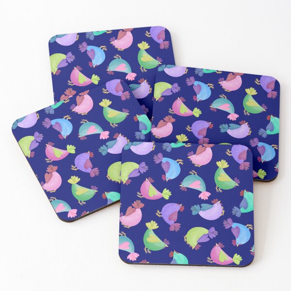 Item preview, Tossed Cute Rainbow Chickens Hens Chooks Chicks designed and sold by piptompatternco.