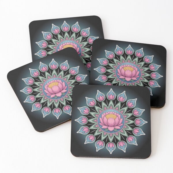 Item preview, mystical  mandala with a lotus flower at its center.  designed and sold by Lilashakti ⭐️ ⭐️ ⭐️ ⭐️ ⭐️.