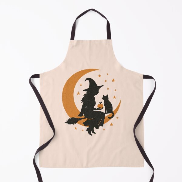 Item preview, Witch and Cat on Crescent Moon – Vintage Silhouette designed and sold by Bratak.
