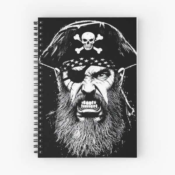 Item preview, Fierce Bearded Pirate Captain with a Menacing Snarl designed and sold by Piotrek0001.