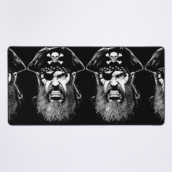 Item preview, Fierce Bearded Pirate Captain with a Menacing Snarl designed and sold by Piotrek0001.