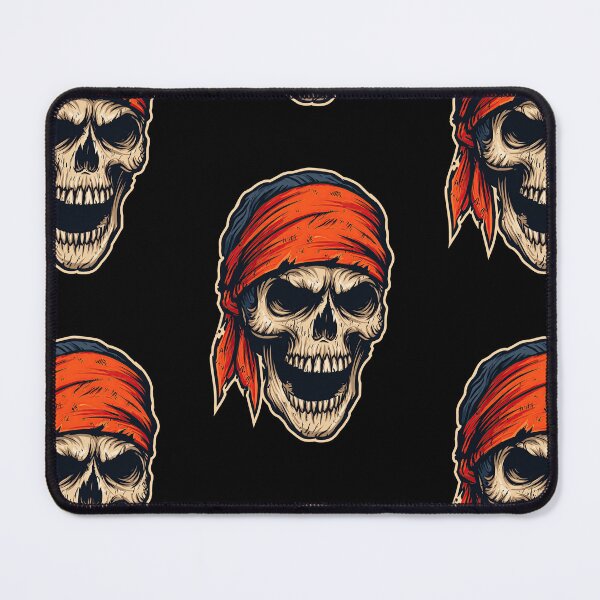 Item preview, Cool Pirate Skull Wearing a Bright Orange Bandana designed and sold by Piotrek0001.