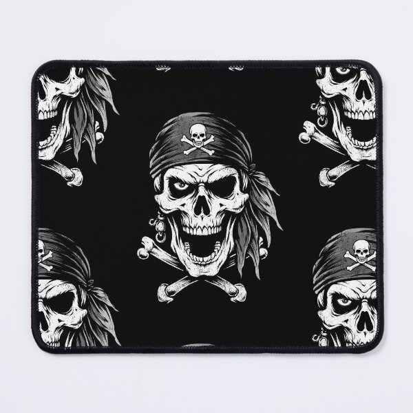 Item preview, Grinning Pirate Skull with Eyepatch and Crossed Bones designed and sold by Piotrek0001.