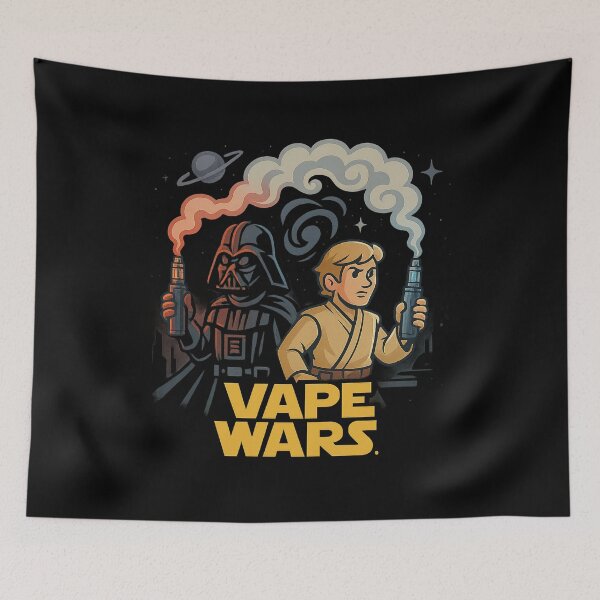 Item preview, Vape Wars – Funny Sci-Fi Vaping Parody Design designed and sold by House of Taste Vape Designs.