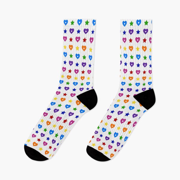 Item preview, Multicolor rainbow hearts and stars designed and sold by Ivetastic.