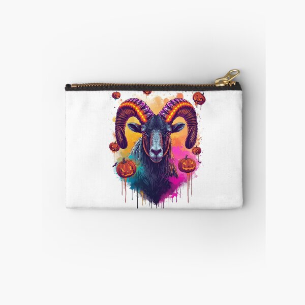 Item preview, Neon Halloween Ram – Glowing Fantasy Animal Art Design designed and sold by ColorSplash123.