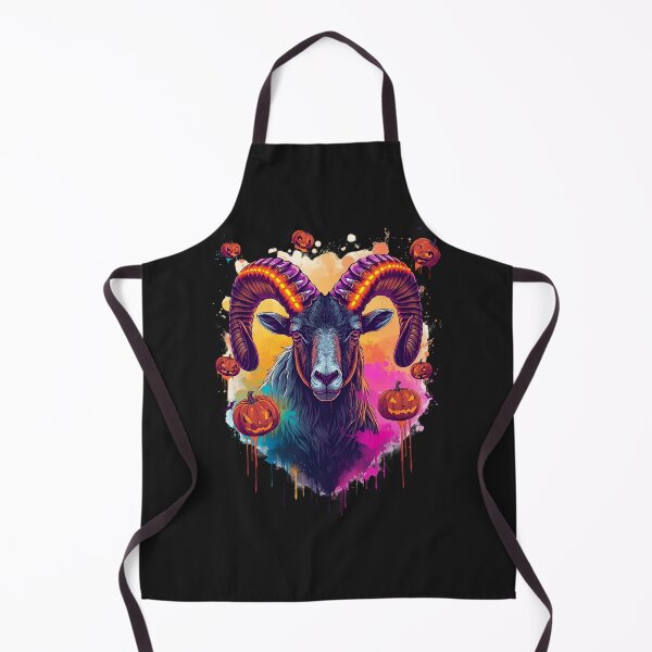 Item preview, Neon Halloween Ram – Glowing Fantasy Animal Art Design designed and sold by ColorSplash123.