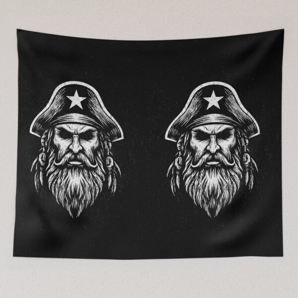 Item preview, Grim Bearded Pirate Captain with a Star Hat designed and sold by Piotrek0001.