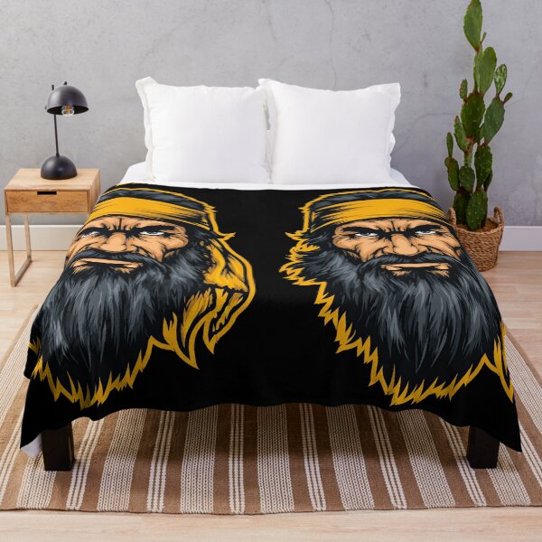 Item preview, Intense Bearded Pirate Head with a Yellow Bandana designed and sold by Piotrek0001.