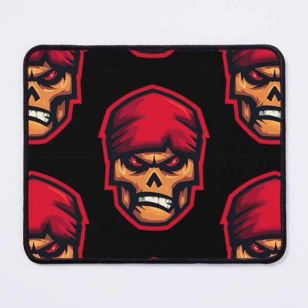 Item preview, Angry Geometric Skull Mascot with Glowing Red Eyes designed and sold by Piotrek0001.