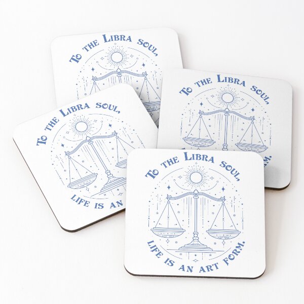 Artikelvorschau, Waage Sternzeichen Design – „To the Libra Soul, Life is an Art Form“ – Geschenkidee entworfen und verkauft von GraphicGreets.