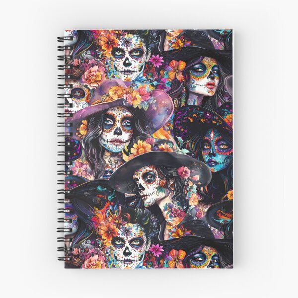 Item preview, Retratos del Día de Muertos | Arte colorido del cráneo del azúcar | Ilustración del Día de los Muertos designed and sold by natalidesign.