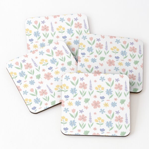 Item preview, Spring Pastel Floral Pattern - Kawaii Flower Print Textile - Sweet Cottagecore Style designed and sold by DibuHumor.