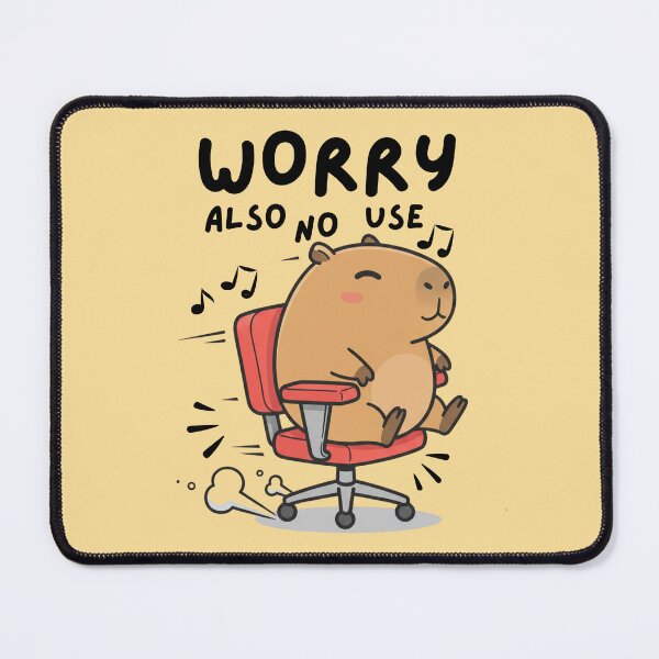 Item preview, Worry Also No Use - Office Capybara designed and sold by The magic Yellow bus.