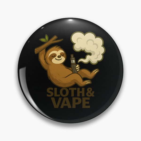 Item preview, Sloth & Vape – Funny Relaxed Vaping Sloth Design designed and sold by House of Taste Vape Designs.