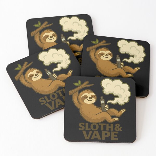 Item preview, Sloth & Vape – Funny Relaxed Vaping Sloth Design designed and sold by House of Taste Vape Designs.