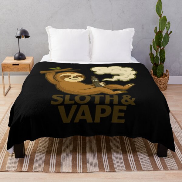Item preview, Sloth & Vape – Funny Relaxed Vaping Sloth Design designed and sold by House of Taste Vape Designs.