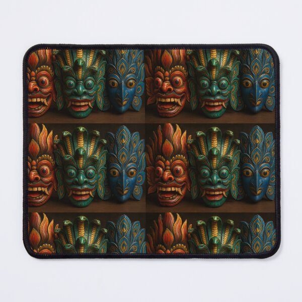 Item preview, The Three Raksha Masks designed and sold by Ceylon Luxe Collections.