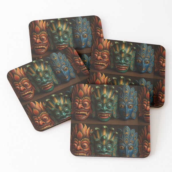 Item preview, The Three Raksha Masks  designed and sold by Ceylon Luxe Collections.