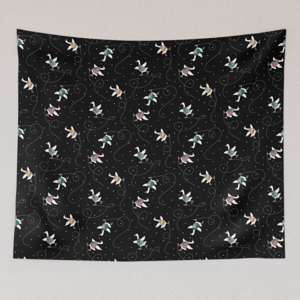 Item preview, Ice Skating Geese with Cute Christmas Sweaters designed and sold by piptompatternco.