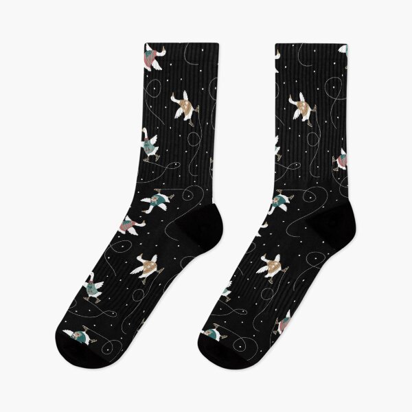 Item preview, Ice Skating Geese with Cute Christmas Sweaters designed and sold by piptompatternco.