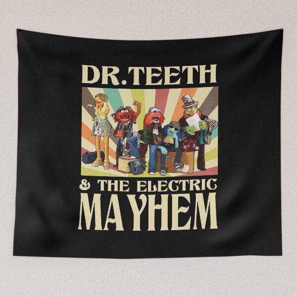 Item preview, Dr. Teeth & The Electric Mayhem Retro Band Poster | Vintage Rainbow Burst designed and sold by Noahven626.
