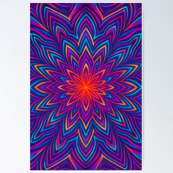 Item preview, Neon Kaleidoscope Vibes designed and sold by digicx.