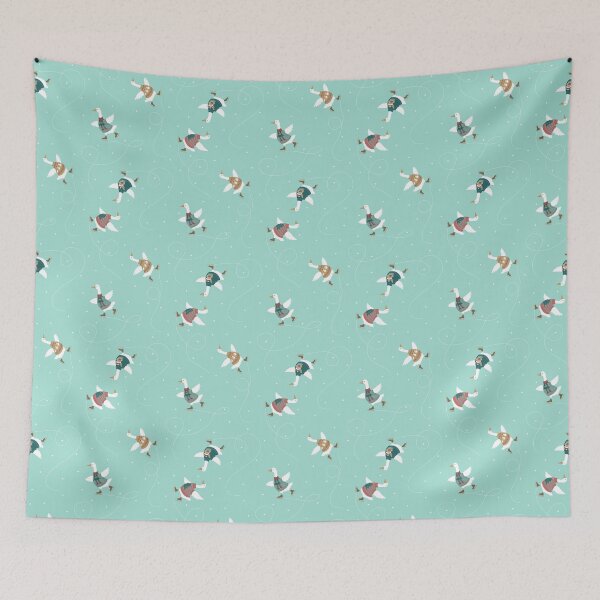 Item preview, Ice Skating Geese with Cute Christmas Sweaters designed and sold by piptompatternco.