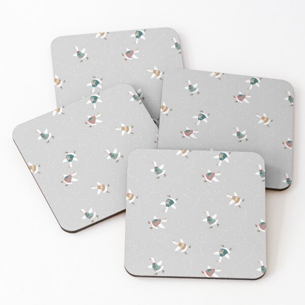 Item preview, Ice Skating Geese with Cute Christmas Sweaters designed and sold by piptompatternco.