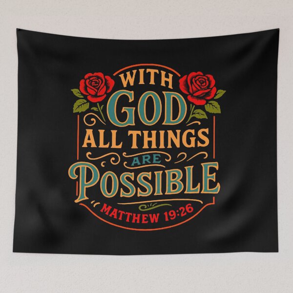 Item preview, Matthew 19:26 With God All Things Are Possible designed and sold by plushism.