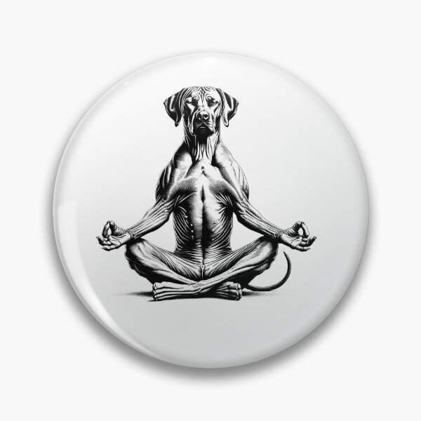 Item preview, Rhodesian Ridgeback Yoga Lotus Meditation Dog Lover designed and sold by DoodleTortle.