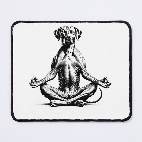Item preview, Rhodesian Ridgeback Yoga Lotus Meditation Dog Lover designed and sold by DoodleTortle.