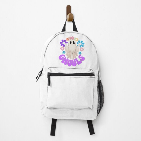 Item preview, Playful Ghost with Flower Crown and Peace Sign designed and sold by RuweisVibes.