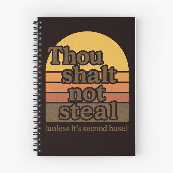 Item preview, Thou Shalt Not Steal (Unless It’s Second Base) – Retro Softball Design designed and sold by FrameFlow.