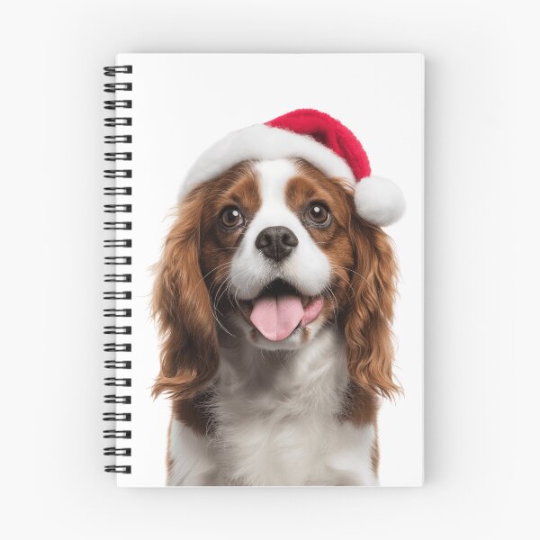 Item preview, Cavalier King Charles Spaniel dog with Christmas Hat – Festive Cavie dog Xmas Design designed and sold by LazyOwlStore.
