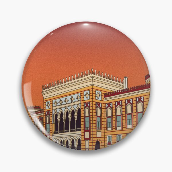 Item preview, National Library of Sarajevo at sunset, Vijecnica designed and sold by petiteToulon.