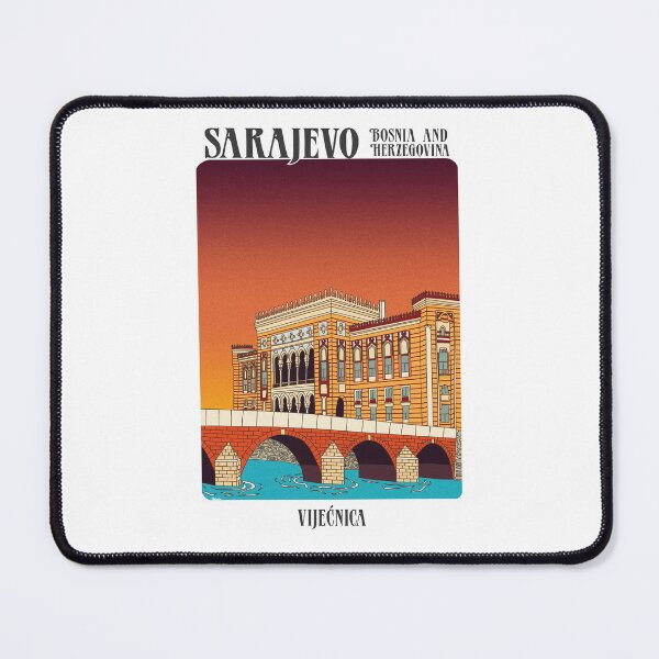 Item preview, National Library of Sarajevo at sunset, Vijecnica designed and sold by petiteToulon.