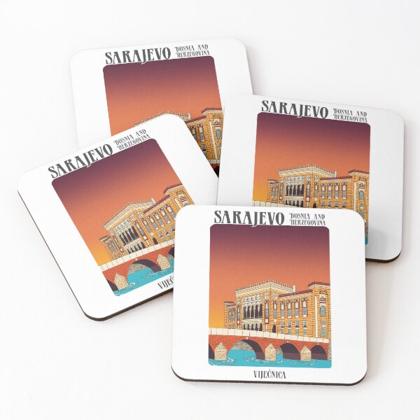 Item preview, National Library of Sarajevo at sunset, Vijecnica designed and sold by petiteToulon.