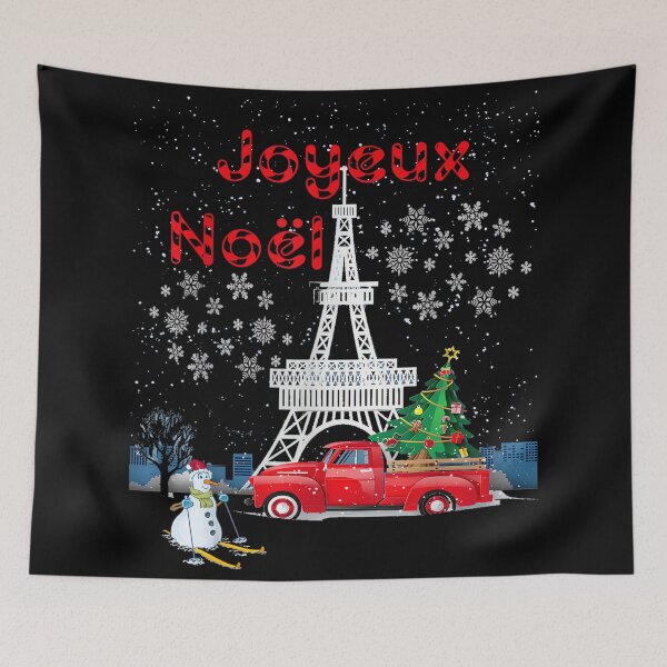 Item preview, Paris Eiffel Tower Christmas Tree Red Truck Joyeux Noël Gift designed and sold by AlisonPAnderson.