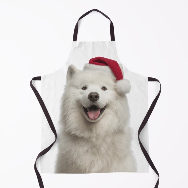 Item preview, Samoyed dog with Christmas Hat – Festive Samoyed Xmas Design designed and sold by LazyOwlStore.
