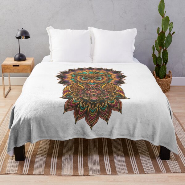 Item preview, Colorful Ornamental Owl – Mystical Mandala Illustration designed and sold by WitchyWhisper.