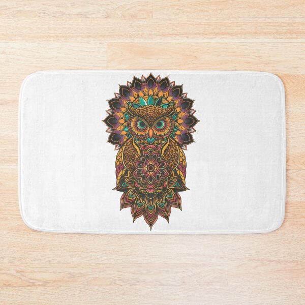 Item preview, Colorful Ornamental Owl – Mystical Mandala Illustration designed and sold by WitchyWhisper.