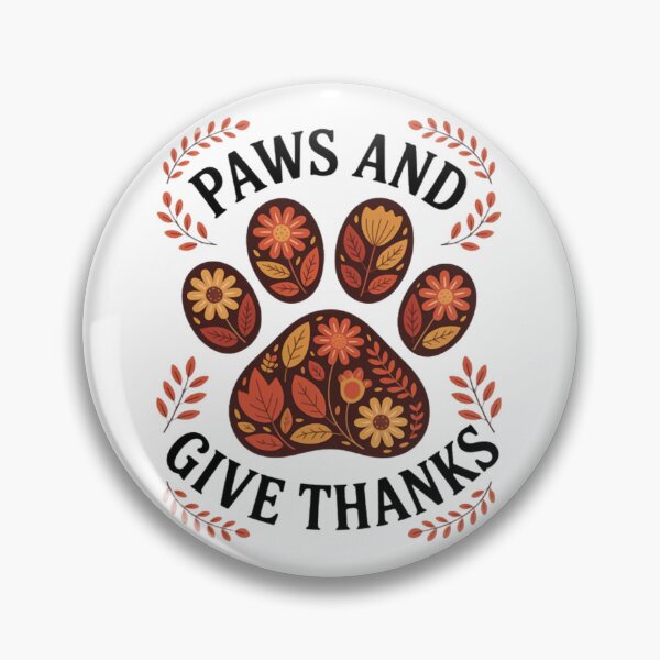 Item preview, Paws And Give Thanks Dog Paw Floral Thanksgiving Day Autumn designed and sold by CraftyCuttable.
