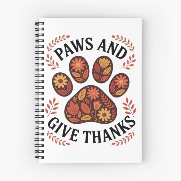 Item preview, Paws And Give Thanks Dog Paw Floral Thanksgiving Day Autumn designed and sold by CraftyCuttable.