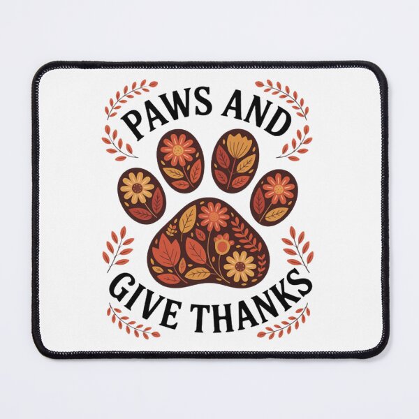 Item preview, Paws And Give Thanks Dog Paw Floral Thanksgiving Day Autumn designed and sold by CraftyCuttable.